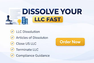 dissolve US llc, terminate llc, llc dissolution, file articles of dissolution
