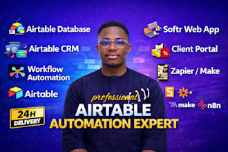 build airtable database crm software airtable automation softr airtable make com