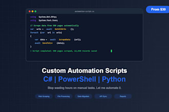 write automation scripts in csharp powershell or python