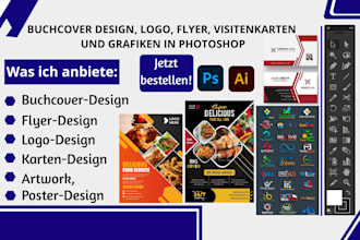 buchcover design, logo, flyer, visitenkarten und grafiken in photoshop