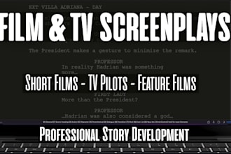 develop and write a professional screenplay