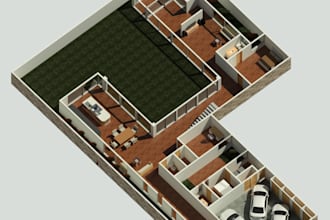create a colored floor plan or 3d floor plan