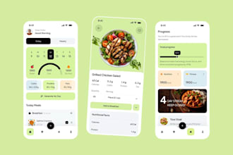 design and develop diet and nutrition app, ai calories app meal plan app