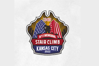 design firefighter event shield logo