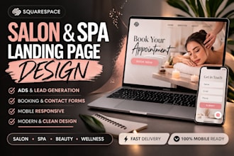 build a high converting squarespace landing page for salons and spas
