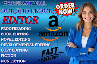 developmental edit, line and copy edit and proofread your book, self help novel