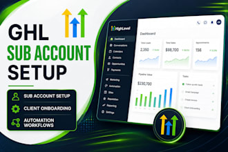 setup ghl sub account, ghl onboarding and ghl automation