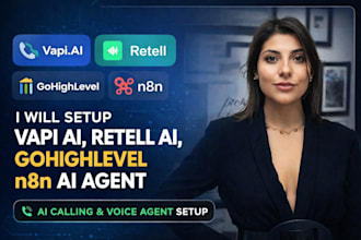 setup vapi ai calling agent, retell ai voice agent, gohighlevel n8n ai agent
