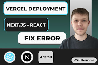 deploy your next js or react app to vercel and fix deployment issues