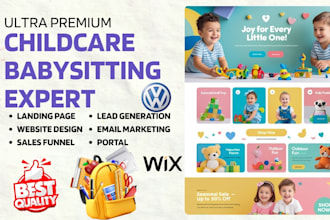build childcare website preschool babysitting daycare website child care leads