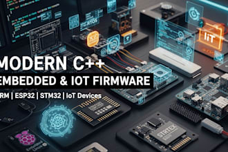 develop embedded firmware and linux drivers for arm, esp32, stm32, iot devices