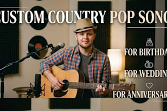 sing a personalized custom country pop song for birthdays, weddings, anniversary
