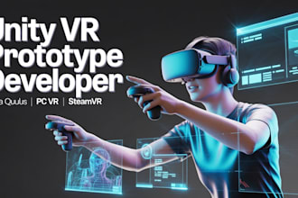 develop a unity VR prototype for meta quest, oculus, PC VR and steamvr
