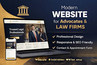 create a professional website for advocates, lawyers, and law firms