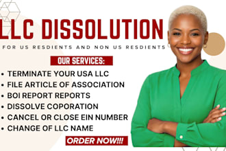 close or dissolve US llc or corporation, cancel ein, wyoming, delaware llc