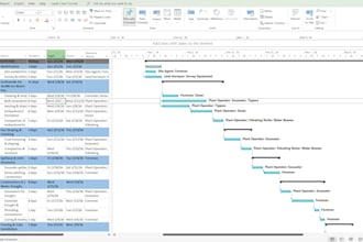 create project schedules, gantt charts and wbs in ms project