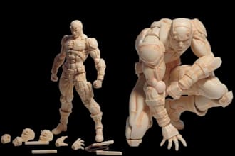 3d articulated model action figure toy bust statue anime dnd character 3d print