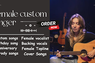 record custom song for occasions birthday wedding anniversary song female vocals