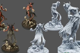 sculpt 3d miniature dnd character warhammer 40k tabletop figurine action figure
