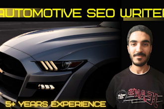 write expert automotive SEO blog posts and car articles