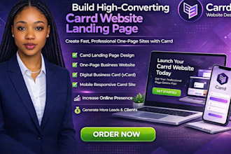 carrd landing page and website design digital business card or vcard setup