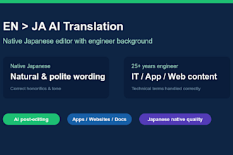 post edit ai translated english to natural japanese