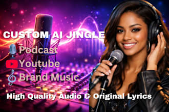 custom ai jingles, podcast intro, youtube intro song or brand theme music