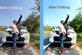 do professional photo editing, background blur, and clipping mask for you