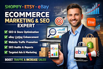 do shopify esty ecommerce marketing seo audit ebay website traffic promotion