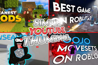 make a cheap and simple roblox youtube thumbnails