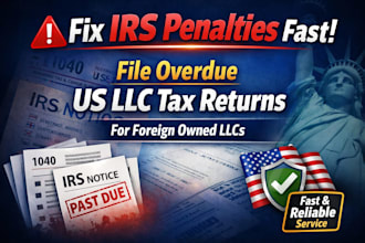 file overdue US llc tax return and resolve irs penalties for foreign owned llc