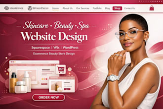 squarespace skincare beauty spa product cosmetic ecommerce medspa website design