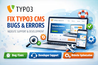 fix typo3 cms bugs errors website developer support