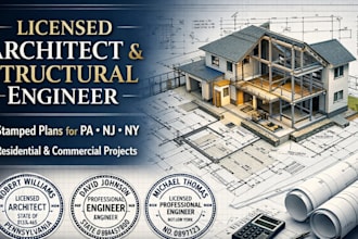 license architect stamp structural plan pennsylvania new jersey new york stamp