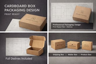 design cardboard box packaging ready for print