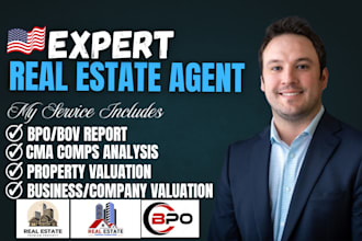 prepare real estate bpo report cma, bov report comps analysis property valuation