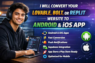 convert your lovable, bolt, or replit website to android and ios app