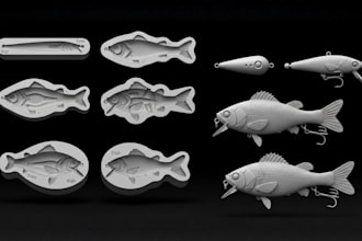 model custom fishing lure mold design 3d printable mold scanning to cad