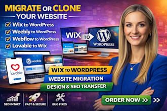 migrate lovable website to wix, clone website wix, weebly, webflow to wordpress