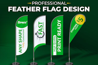 professional beach flag, feather flag or teardrop flag