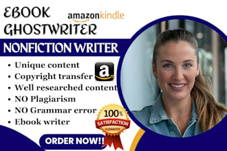 ebook writer KDP ghost book writer book editor self help christian book writer