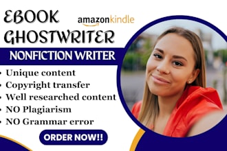 ebook writer KDP ghost book writer book editor self help christian book writer