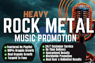 viral heavy rock metal music promotion and playlist pitching for real audience