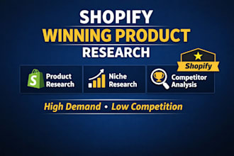 find shopify product research niche research competitor research winning product