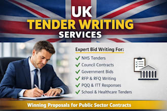 write uk tender, government contract, bid proposal, rfp and tender writing