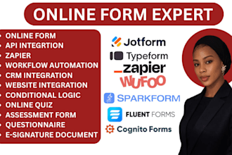design hotform, typeform, zapier, wufoo, sparkform, fluentform, cognitoform