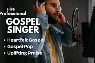 sing heartfelt gospel pop, uplifting praise with piano as a male vocalist