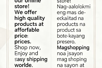 accurately translate english to filipino