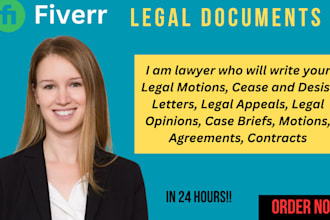 draft legal agreements, contracts, court documents, and legal complaints