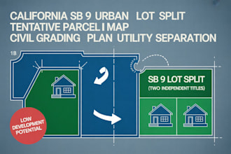 california sb 9 urban lot split civil drawings modular home foundation tentative